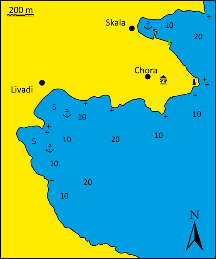 zatoka Livadia mapa Astipalaia