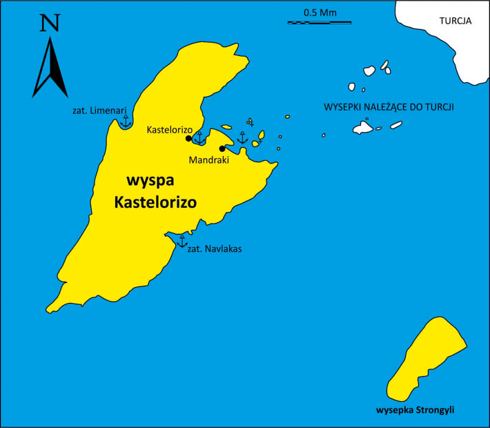 wyspa Kastelorizo mapa